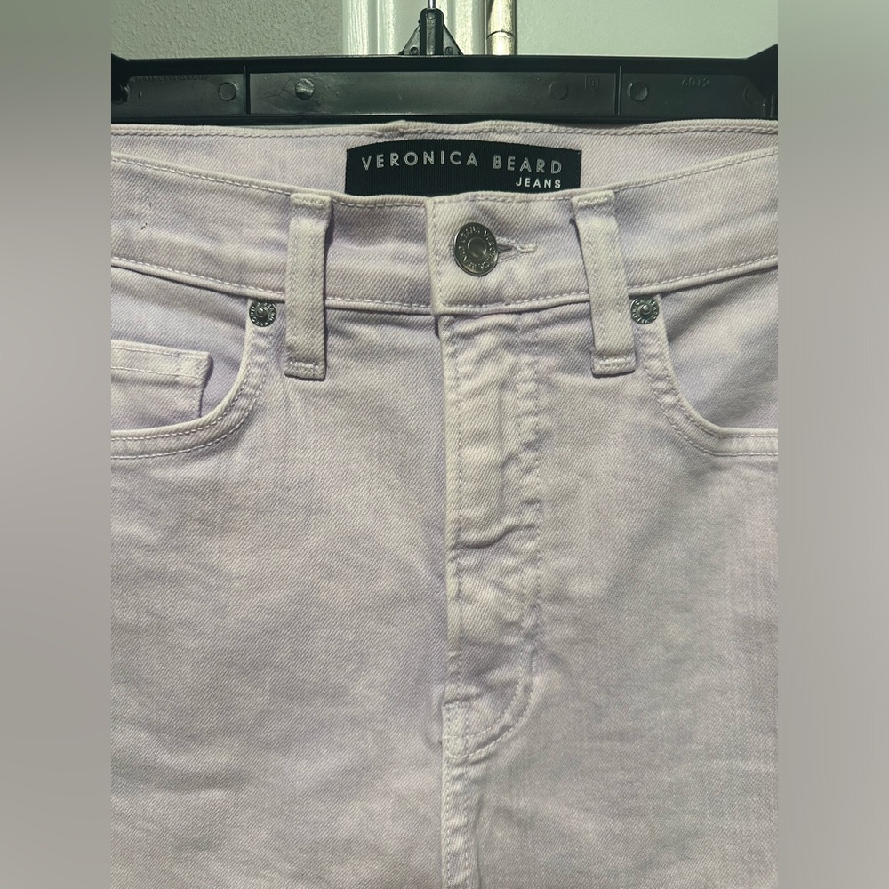 💜VERONICA BEARD - CARLY HIGH RISE KICK FLARE - LAVENDER JEANS💜 Women’s size 29. - Picture 3 of 8